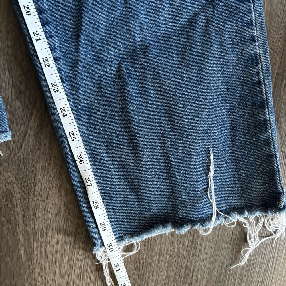 SHEIN Distressed Straight Leg Denim Jeans - Picture 6 of 8